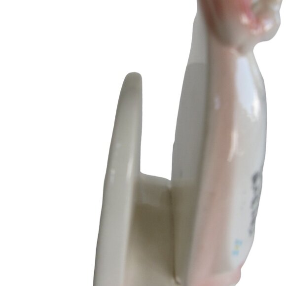 Vintage Enesco Mother in Kitchen Prayer Pink Lady Napkin Holder Ceramic Japan - Picture 7 of 8